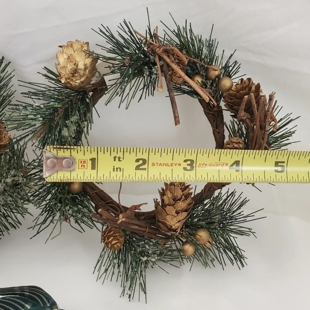 Set Of 2 Vintage Pier 1 Holiday Forest Candle Rings